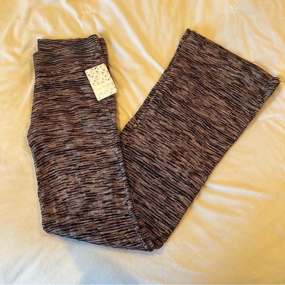 Free People Pants - Free People Spun Sweater Pants Lined Sandstone Pink Brown NWT XS RARE